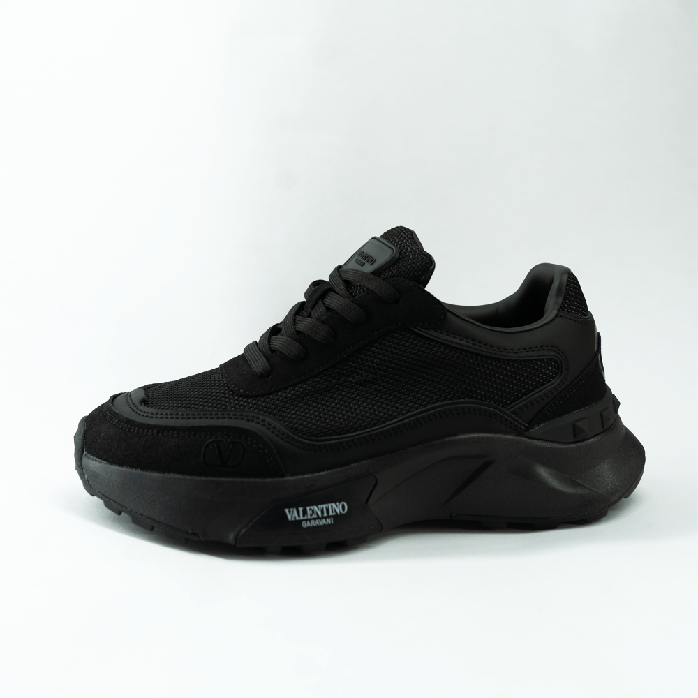 Valentino Garavani All-Black Low-Top Sneakers