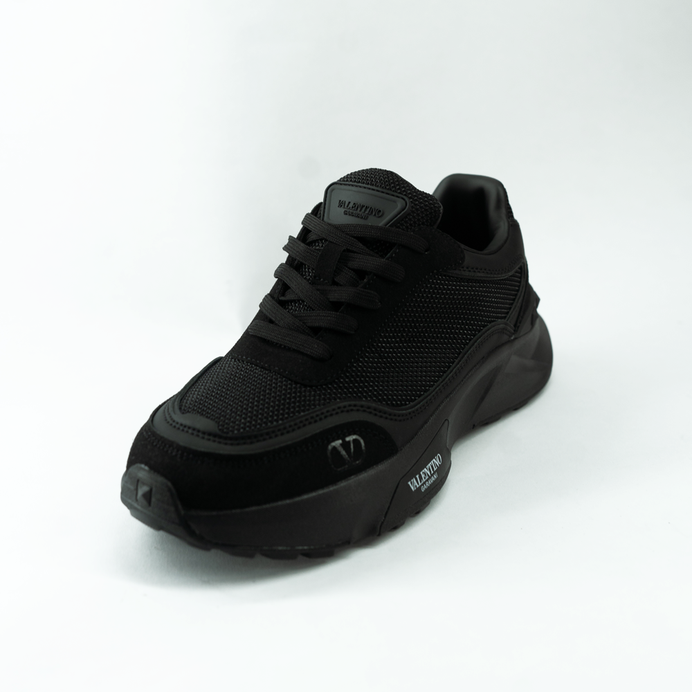 Valentino Garavani All-Black Low-Top Sneakers
